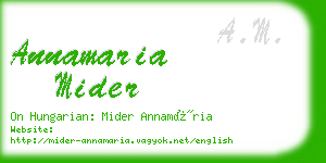 annamaria mider business card